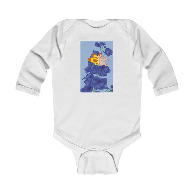 Whimsical Delights Long Sleeve Baby Bodysuit – Fairy Blossoms & Cozy Enchantment