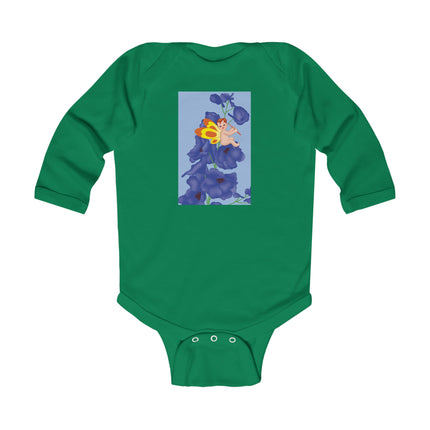 Whimsical Delights Long Sleeve Baby Bodysuit – Fairy Blossoms & Cozy Enchantment