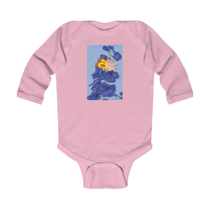 Whimsical Delights Long Sleeve Baby Bodysuit – Fairy Blossoms & Cozy Enchantment