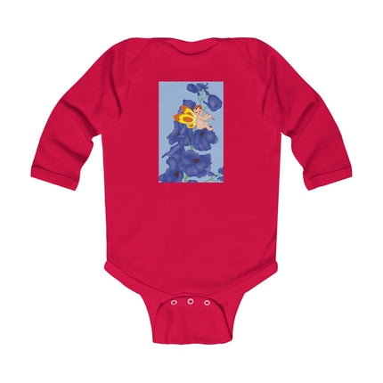 Whimsical Delights Long Sleeve Baby Bodysuit – Fairy Blossoms & Cozy Enchantment