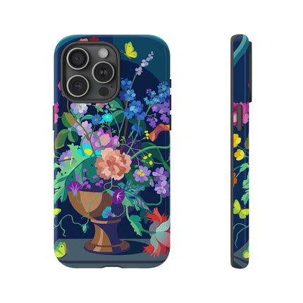 Midnight Floral Reverie Phone Case – Vibrant Bloom & Enchanted Beauty