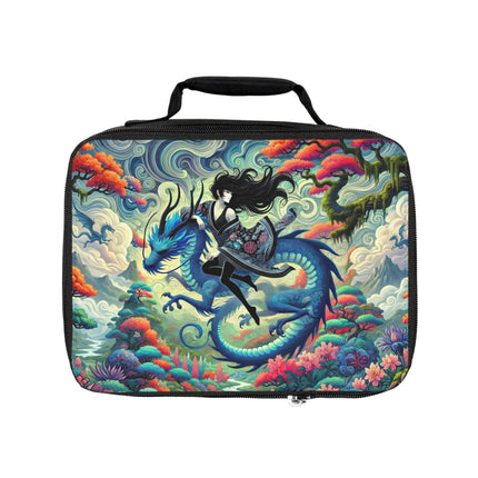 Mystic Guardian of the Sky Lunch Bag – Warrior Fairy & Turquoise Dragon