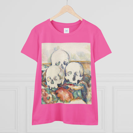 The Three Skulls by Paul Cézanne Women's Midweight Cotton Tee