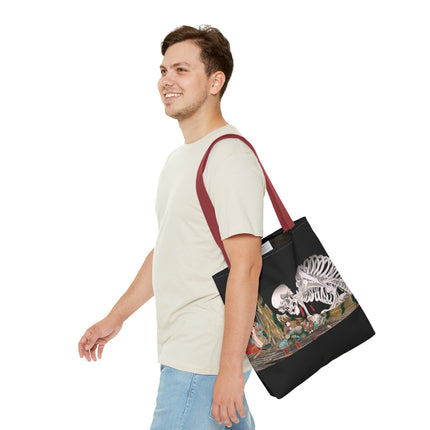 Mitsukuni Defying the Skeleton Spectre by Utagawa Kuniyoshi Tote Bag (AOP)