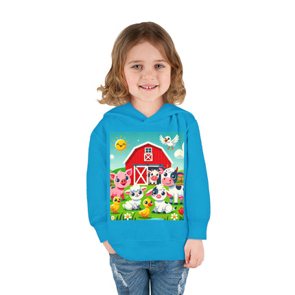 Happy Barnyard Morning Toddler Pullover Fleece Hoodie