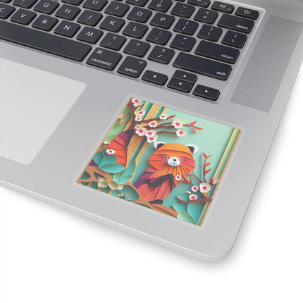 A Playful Red Panda Kiss-Cut Stickers (4 Sizes)
