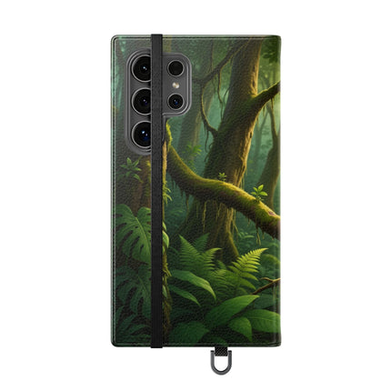 🪶🌲 The African Grey Sentinel Flip Case – Quiet Strength & Woodland Adventure