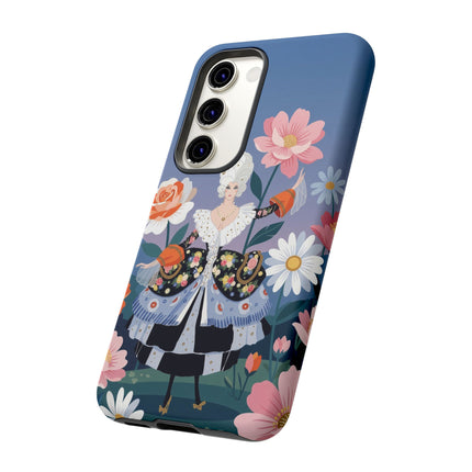 🌸🎀 The Grand Floral Promenade Phone Case – Art Deco Fashion Fantasy