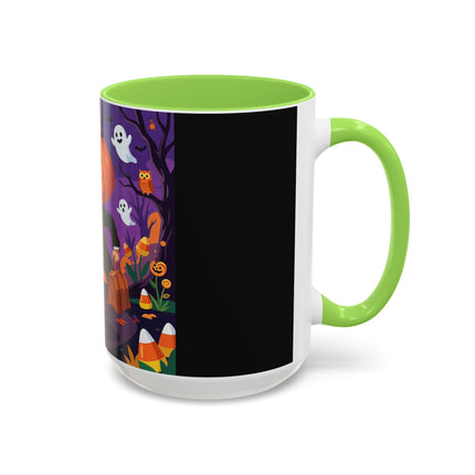 🎃🏮 The Pumpkin Gentleman's Moonlit Stroll Colorful Mug – Whimsical Halloween Charm