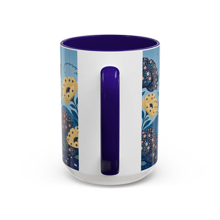 🌼🦋 The Enchanted Butterfly Garden Promenade Colorful Mug – Art Deco Floral Whimsy
