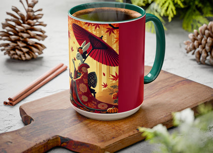 Theatrical Harvest Rabbit Colorful Mugs (11oz, 15oz)
