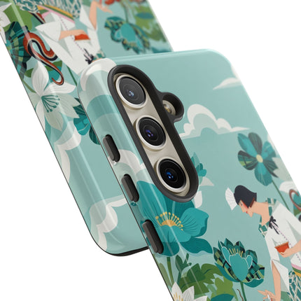 🐉🌿 The Dragon Keeper Phone Case – Art Deco Floral Fantasy