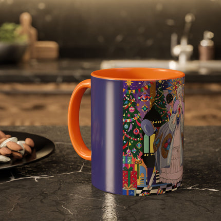 🎄✨ The Lady Of The Christmas Ornament Colorful Mug – Art Deco Holiday Fantasy