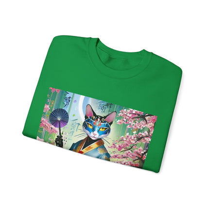 Cyberpunk Geisha Unisex Heavy Blend™ Crewneck Sweatshirt