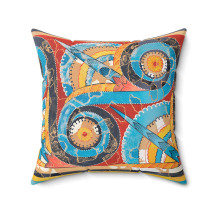 Reproduction of S-Spiral Frieze by Emile Gilliéron Spun Polyester Square Pillow
