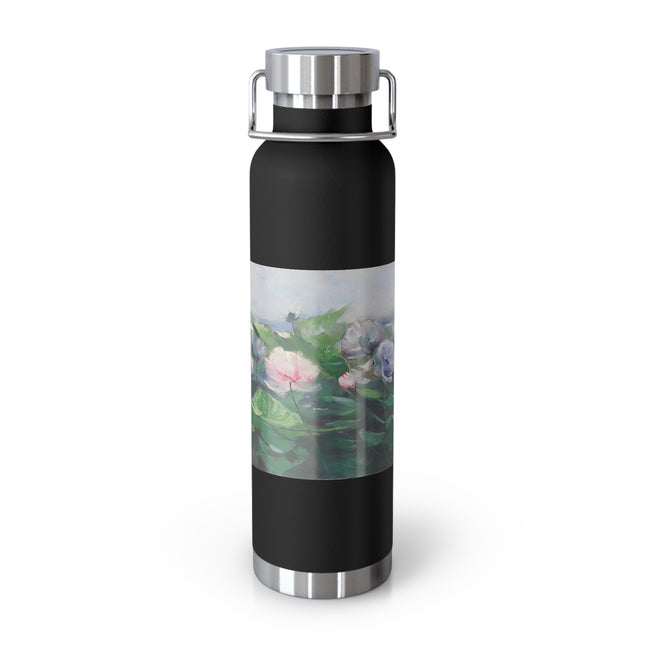 Water Lilies by Karl Hagemeister Copper Vacuum Insulated Bottle, 22oz