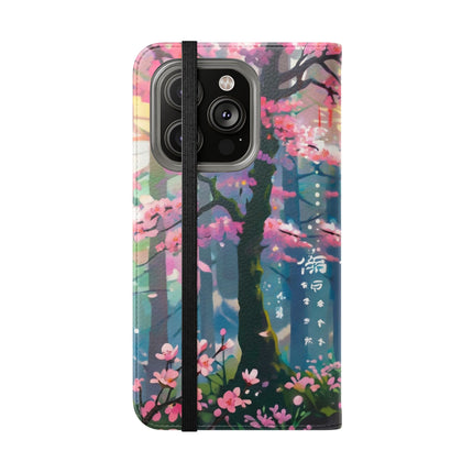 🦊⚔️ Cyberpunk Samurai Maiden Flip Case – Neon Grace & Warrior Courage