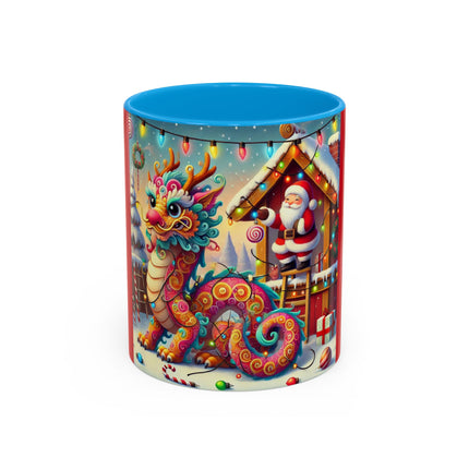 Playful Dragon's Christmas Colorful Mugs (11oz, 15oz)