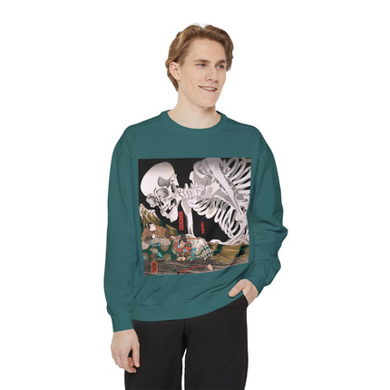 Mitsukuni Defying the Skeleton Spectre by Utagawa Kuniyoshi Garment-Dyed Sweatshirt