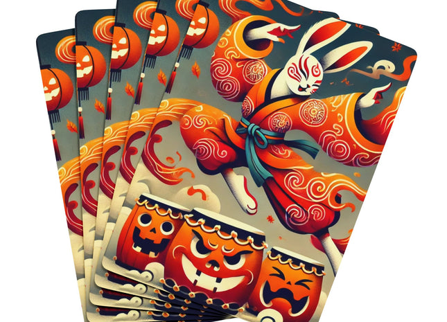 Jack-O’-Lantern Drums & The Kabuki Rabbit Playing Cards