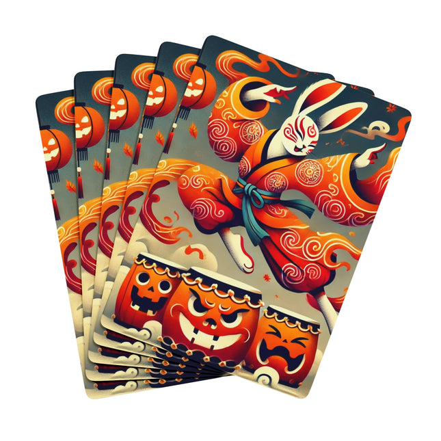Jack-O’-Lantern Drums & The Kabuki Rabbit Playing Cards