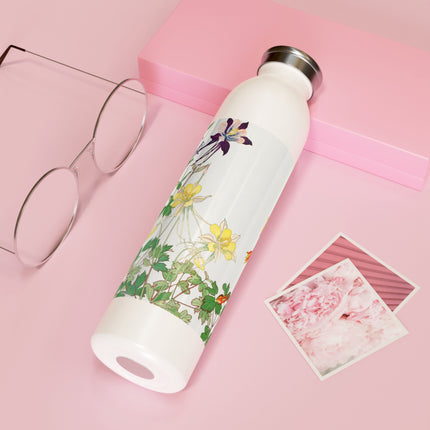 Aquilegia Flower by Tanigami Kônan Slim Water Bottle