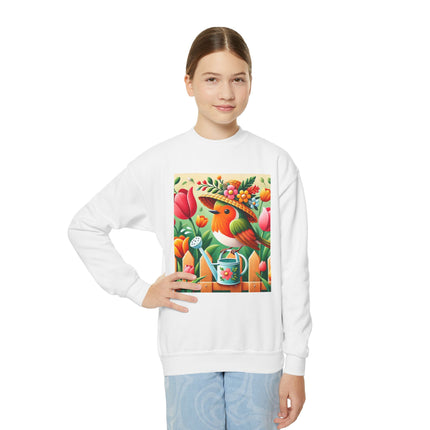 The Little Garden Tender Youth Crewneck Sweatshirt – Sunshine, Sweetness & Blooming Imagination