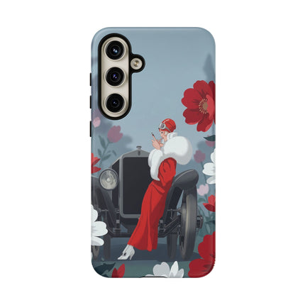 🚗🌺 The Lady Of The Grand Touring Car Phone Case – Art Deco Motoring Elegance