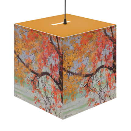 Autumn leaves by Edward Okuń Light Cube Lamp