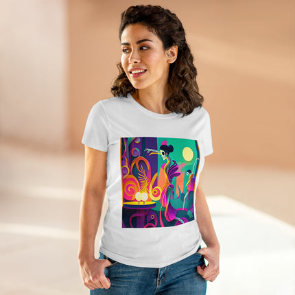 Dance of the Skeleton Ballerinas Women's Midweight Cotton Tee