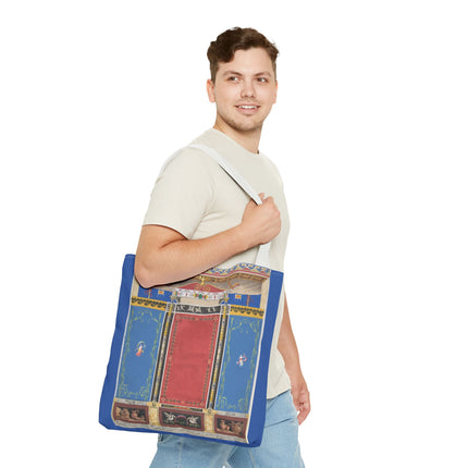 Trompe L’Oeil Designer Tote Bag – Columns, Swans and Vases (AOP)
