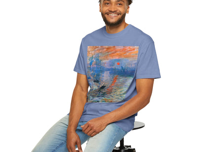 Sunrise by Claude Monet Unisex Garment-Dyed T-shirt