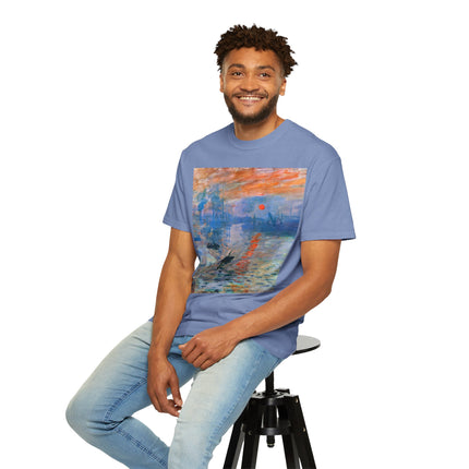 Sunrise by Claude Monet Unisex Garment-Dyed T-shirt