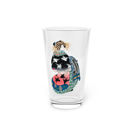 Japanese Woman by Keisai Eisen Glass, 16oz