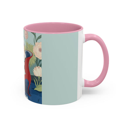 The Lady Of The Scarlet Chaise Colorful Mugs – Art Deco Romantic Elegance