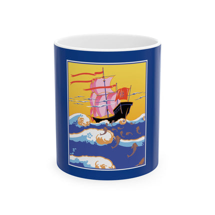 Golden Seas and Whimsical Dreams Ceramic Mug 11oz