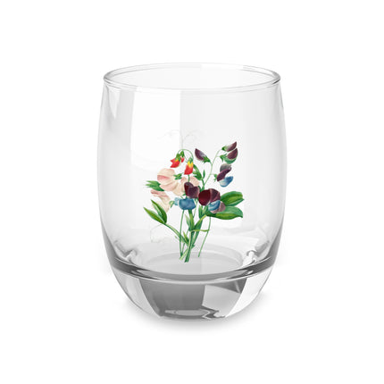 Sweet Pea Botanical Illustration by Pierre-Joseph Redouté Whiskey Glass