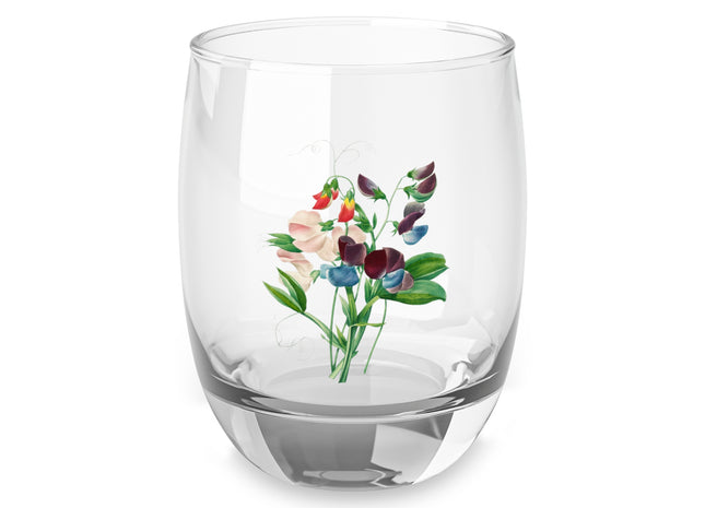 Sweet Pea Botanical Illustration by Pierre-Joseph Redouté Whiskey Glass