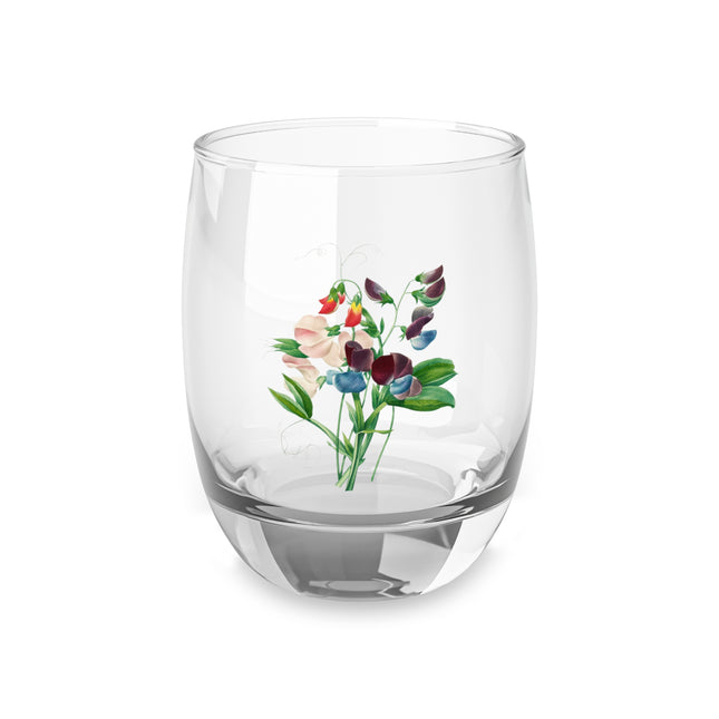 Sweet Pea Botanical Illustration by Pierre-Joseph Redouté Whiskey Glass