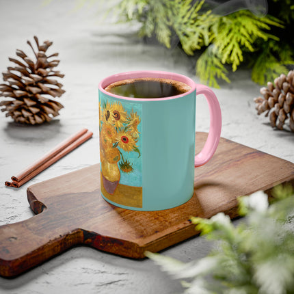 Vase with Twelve Sunflowers by Vincent van Gogh Colorful Mugs (11oz, 15oz)