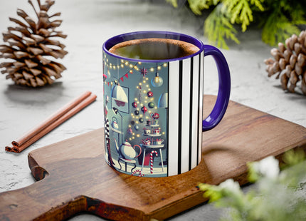 Whimsical Christmas Tea Party Colorful Mugs (11oz, 15oz)