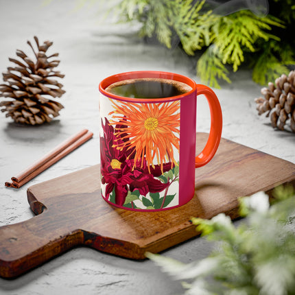 Dahlia Flower by Tanigami Kônan Colorful Mugs (11oz, 15oz)