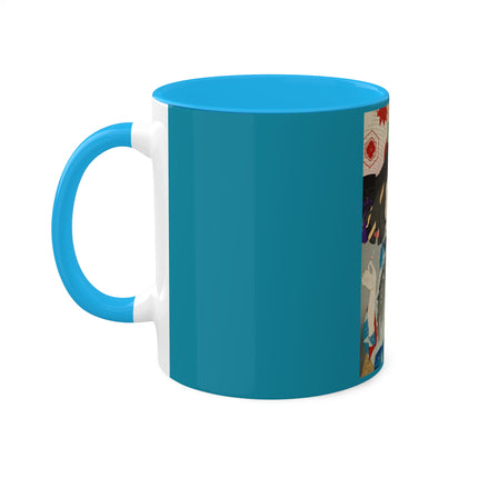 Looking Observant; The Appearance of a Kyoto Waitress of the Meiji Era by Tsukioka Yoshitoshi Colorful Mugs, 11oz