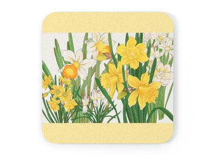 Daffodil by Tanigami Kônan Cork Back Coaster
