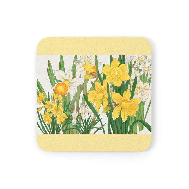 Daffodil by Tanigami Kônan Cork Back Coaster