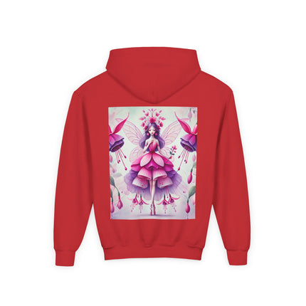 Fuchsia Fairy Youth Hooded Sweatshirt – Radiant Color & Enchanted Imagination