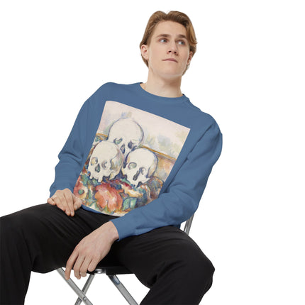 The Three Skulls by Paul Cézanne Garment-Dyed Sweatshirt