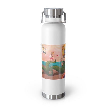 Mermaid with Parasol and Cupid by George Barbier Copper Vacuum Insulated Bottle, 22oz