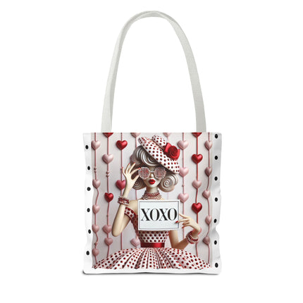 Fashionably Yours, XOXO Tote Bag (AOP)