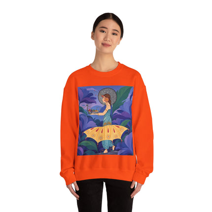 🦋🌿 The Butterfly Garden Offering Crewneck Sweatshirt – Art Deco Botanical Fantasy